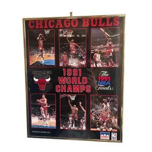 Chicago Bulls 1991 NBA Finals World Champs Framed Poster – Vintage Starline